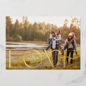 Aangepaste kerstfoto van moderne kerstklep folie feestdagenkaart (Voorkant)