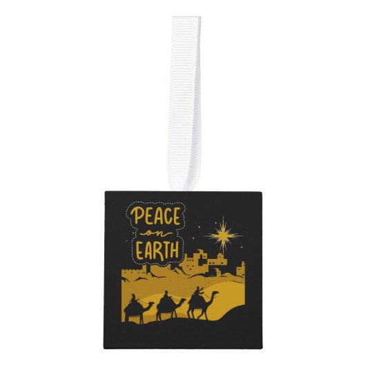 Aangepaste kerstfoto van twee personen template decoratie (Voorkant)