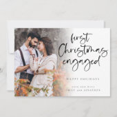 Aangepaste kerstfoto voor eerste kerstmis  feestdagenkaart (Voorkant)