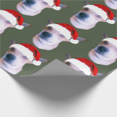 Aangepaste kerstfoto voor honden cadeaupapier (Hoek)