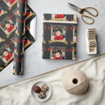 Aangepaste kerstfoto zwart