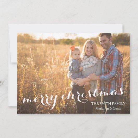 Aangepaste kerstfotokaart feestdagenkaart (Voorkant)