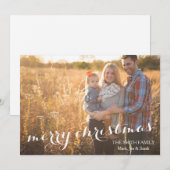 Aangepaste kerstfotokaart feestdagenkaart (Voorkant / Achterkant)