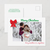 Aangepaste kerstfoto's en kerstfoto's briefkaart (Voorkant / Achterkant)