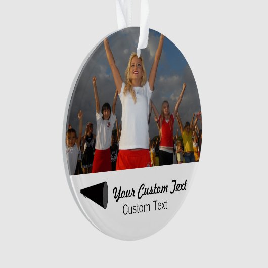 Aangepaste kerstfoto's en naam kerstboom ornament (voorkant)