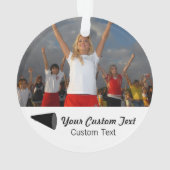 Aangepaste kerstfoto's en naam kerstboom ornament (achterkant)