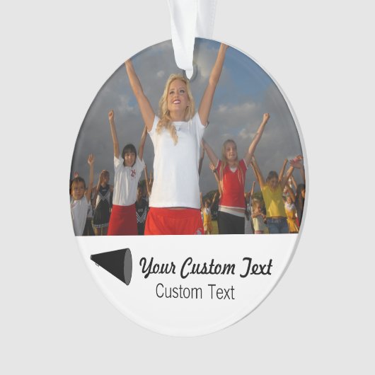 Aangepaste kerstfoto's en naam kerstboom ornament (voorkant)
