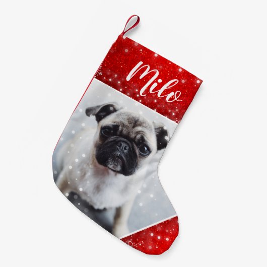 Aangepaste kerstfoto's kleine kerstsok (Voorkant (Hangend))