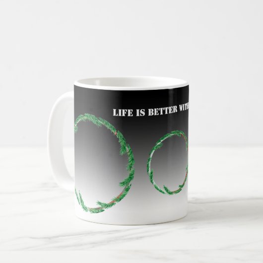 Aangepaste kerstfoto's koffiemok (Voorkant links)