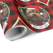 Aangepaste kerstfoto's Lijst rood en zwart Cadeaupapier (Rol Hoek)