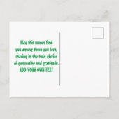 Aangepaste kerstfoto's, sneeuwvlokken en petten me briefkaart (Achterkant)