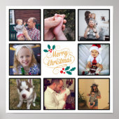 Aangepaste kerstfoto's voor Merry Kerstmis Poster (Voorkant)