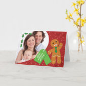 Aangepaste kerstfoto's voor ontbijtkoek Al onze Lu Kaart (Gele Bloem)