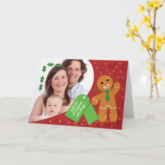 Aangepaste kerstfoto's voor ontbijtkoek Al onze Lu Kaart (Gele Bloem)