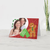 Aangepaste kerstfoto's voor ontbijtkoek Al onze Lu Kaart (Voorkant)