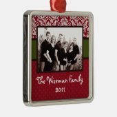 Aangepaste kerstfotoversiering metalen ornament (Rechts)