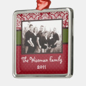Aangepaste kerstfotoversiering metalen ornament (Links)