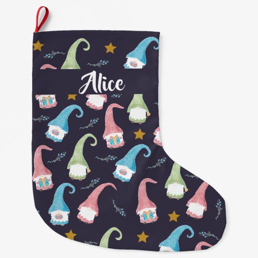 Aangepaste kerstgnomen, voorraad grote kerstsok (Voorkant)