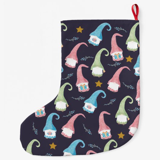 Aangepaste kerstgnomen, voorraad grote kerstsok (Achterkant)