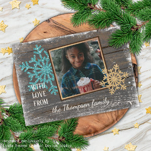 Aangepaste kerstgroet met liefde feestdagenkaart
