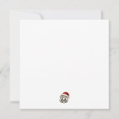 Aangepaste kerstgroet op Santa-motorfiets (Achterkant)