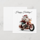 Aangepaste kerstgroet op Santa-motorfiets (Voorkant / Achterkant)