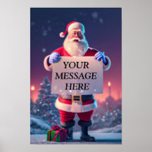 Aangepaste kerstgroet: Santa's Special Signboa