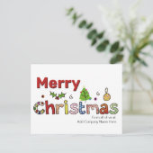 Aangepaste kerstgroeten Kantenklare feestdagen Briefkaart (Staand voorkant)