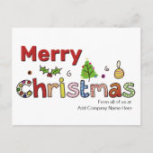 Aangepaste kerstgroeten Klant vakantie Briefkaart (Voorkant)