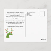 Aangepaste Kerstgroeten Klant Vakantieperiode Briefkaart (Achterkant)