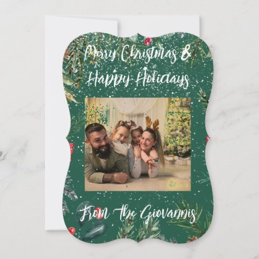 Aangepaste kerstgroetkaart kaart (Voorkant)