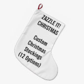 Aangepaste kerstinslag - GROTE 1 zijdelings afdruk Grote Kerstsok (Voorkant (Hangend))