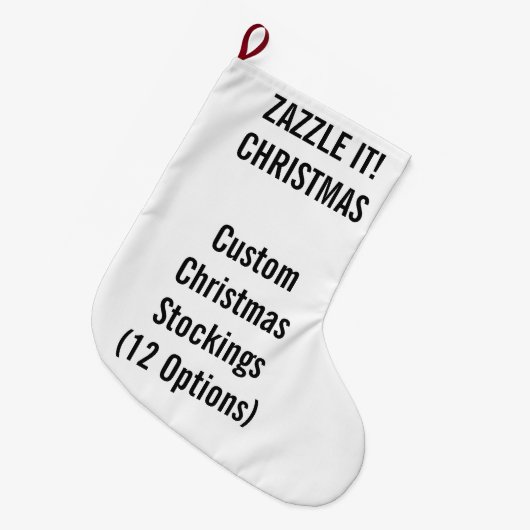 Aangepaste kerstinslag - GROTE 1 zijdelings afdruk Grote Kerstsok (Voorkant (Hangend))