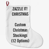 Aangepaste kerstinslag - GROTE 1 zijdelings afdruk Grote Kerstsok (Voorkant)