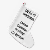 Aangepaste kerstinslag - GROTE 1 zijdelings afdruk Grote Kerstsok (Voorkant (Hangend))