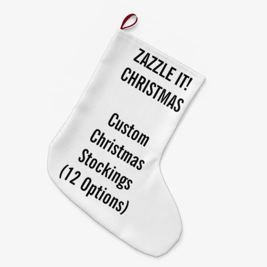 Aangepaste kerstinslag - GROTE 1 zijdelings afdruk Grote Kerstsok (Voorkant (Hangend))