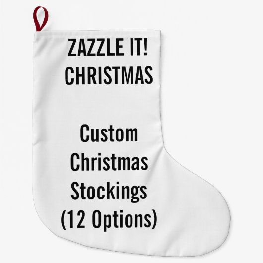 Aangepaste kerstinslag - GROTE 1 zijdelings afdruk Kerstsok (Voorkant)