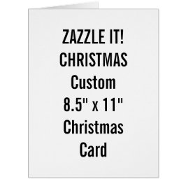 Aangepaste kerstkaart 8,5 x 11-inch witte Sjabloon