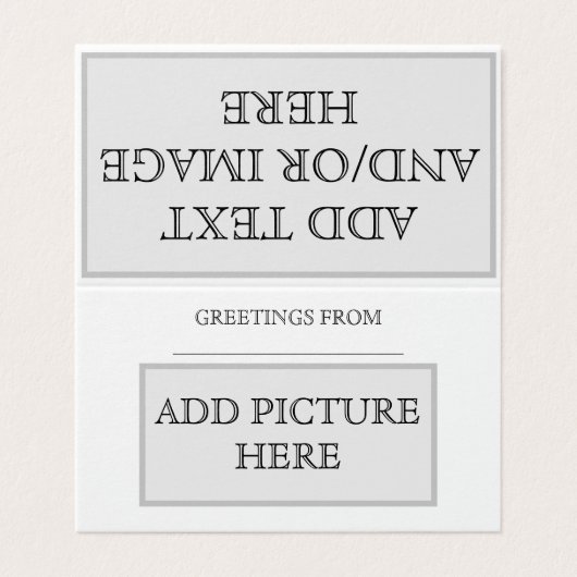 Aangepaste kerstkaart horizontaal kaart (Buitenkant ongevouwen)