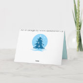 Aangepaste kerstKaart Klassieke blauw kerstKaarten Feestdagen Kaart (Achterkant)