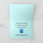 Aangepaste kerstKaart Klassieke blauw kerstKaarten Feestdagen Kaart (Binnen)