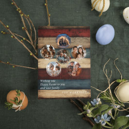 Aangepaste kerstkaart met 5 foto's Paas- collage Kaart