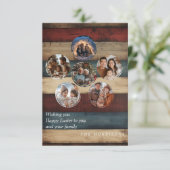 Aangepaste kerstkaart met 5 foto's Paas- collage Kaart (Staand voorkant)