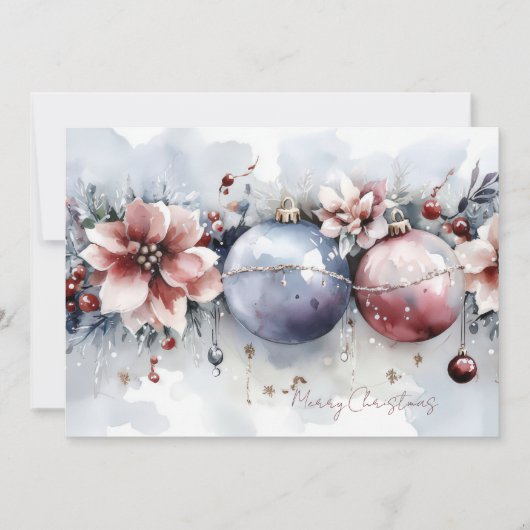 Aangepaste kerstkaart met feestelijke groet (Voorkant)