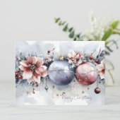 Aangepaste kerstkaart met feestelijke groet (Staand voorkant)