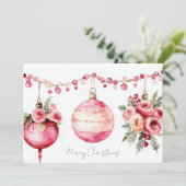 Aangepaste kerstkaart met feestelijke groet (Staand voorkant)