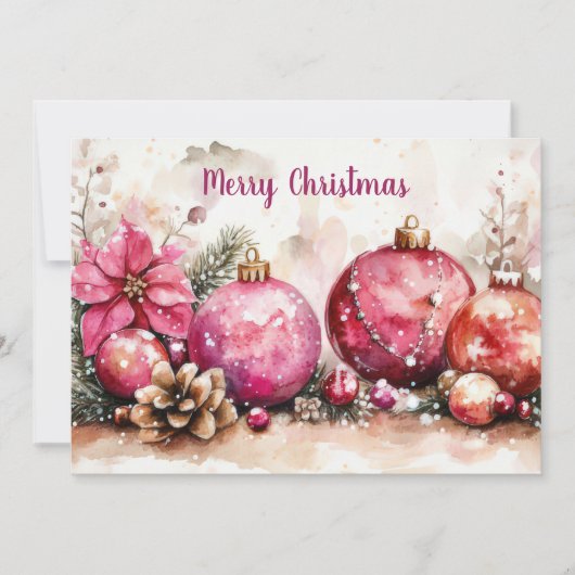 Aangepaste kerstkaart met feestelijke groet (Voorkant)