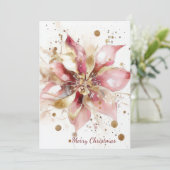 Aangepaste kerstkaart met feestelijke groet (Staand voorkant)