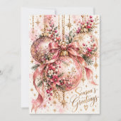 Aangepaste kerstkaart met feestelijke groet (Voorkant)