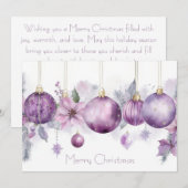 Aangepaste kerstkaart met feestelijke groet (Voorkant / Achterkant)